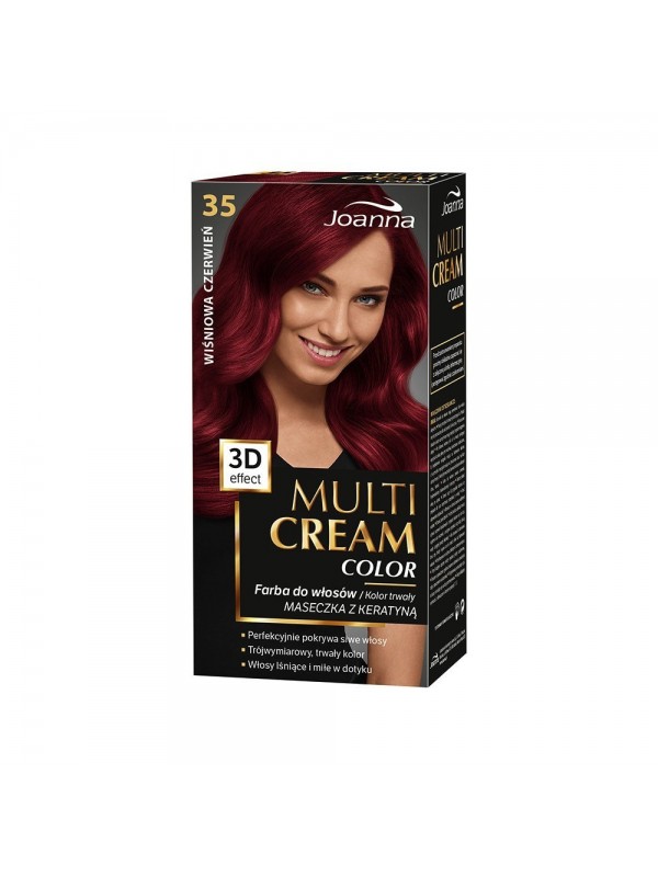 Joanna Multi Cream Color Farba do włosów /35/ Wiśniowa czerwień