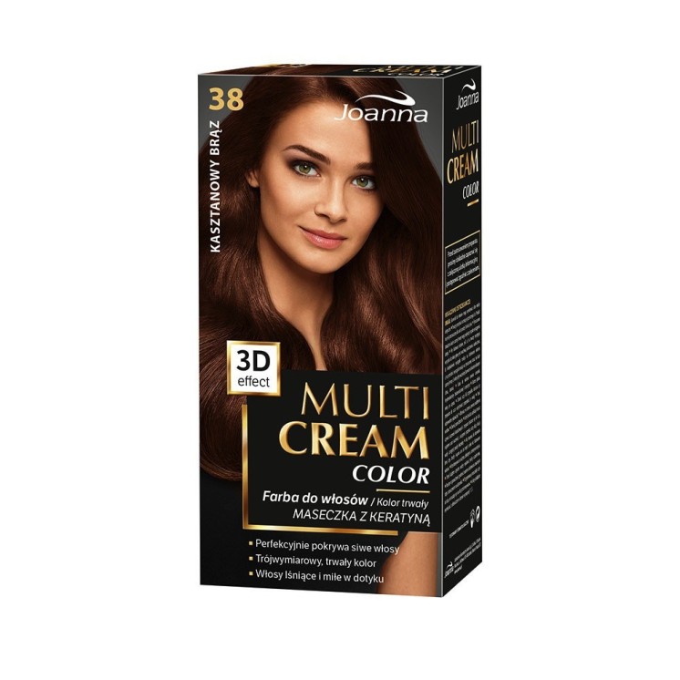 Joanna Multi Cream Color Farba do włosów /38/ Kasztanowy brąz