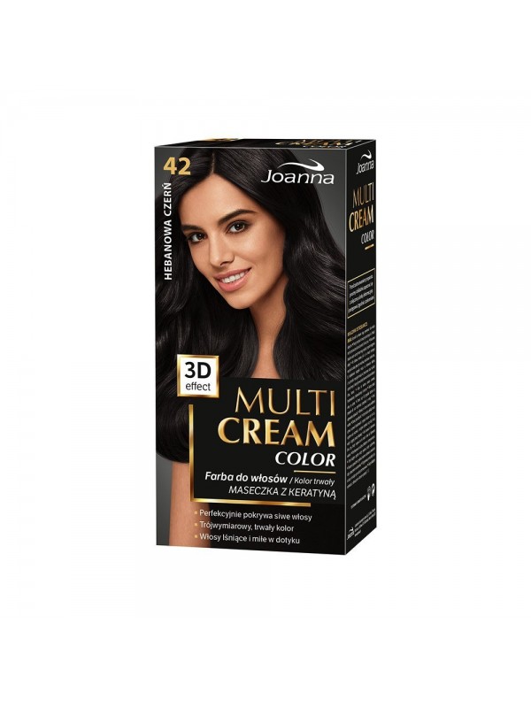 Joanna Multi Cream Color Farba do włosów /42/ Hebanowa czerń