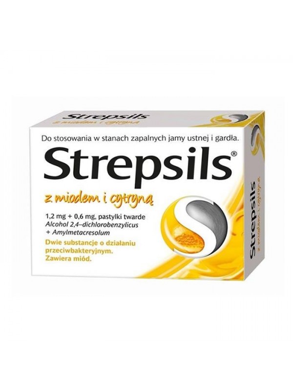 Strepsils z miodem i cytryną 24 tabletki do ssania