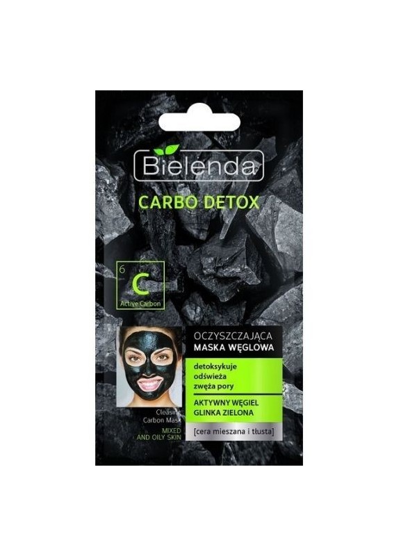 Bielenda CARBO DETOX maska węglowa do cery mieszanej i tłusej 8 ml