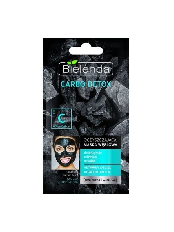 Bielenda CARBO DETOX maska węglowa do cery suchej i wrażliwej 8 ml