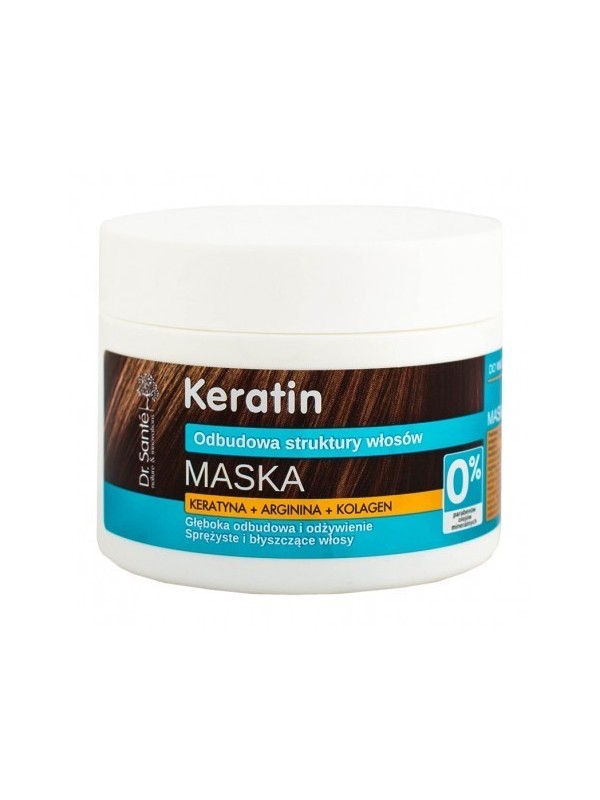 Dr. Santé Keratin Hair Maska do włosów z keratyną, argininą i kolagenem do włosów matowych i łamliwych 300 ml