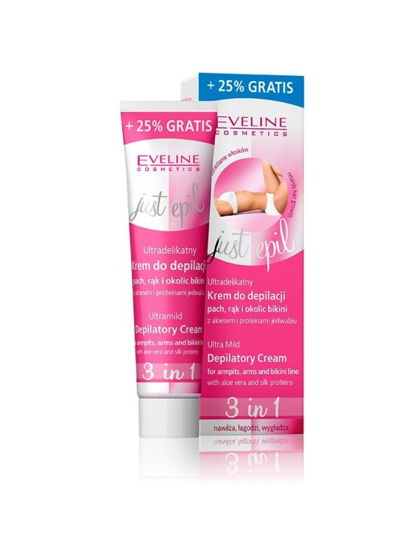 Eveline Utradelikatny krem do depilacji pach, rąk i bikini 3w1 125 ml