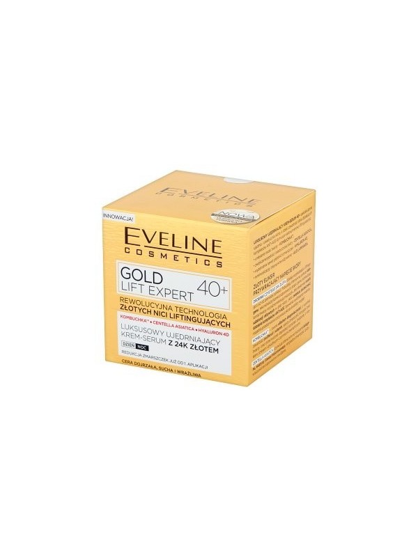 Eveline Gold Lift Expert Luksusowy ujędrniający krem-serum z 24K złotem dzień/noc 40+ 50 ml