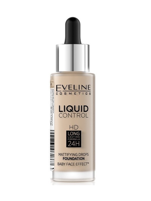 Eveline Liquid Control Podkład w Droperze /010/ Light Beige 32 ml