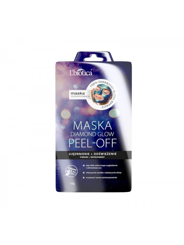 L'biotica PEEL-OFF Maska Diamond Glow Ujedrnianie + Odświeżanie 10 g