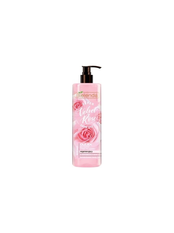 Bielenda SUPER SKIN DIET Velvet Rose regenerujący Olejek do kąpieli i pod prysznic Róża 400 ml