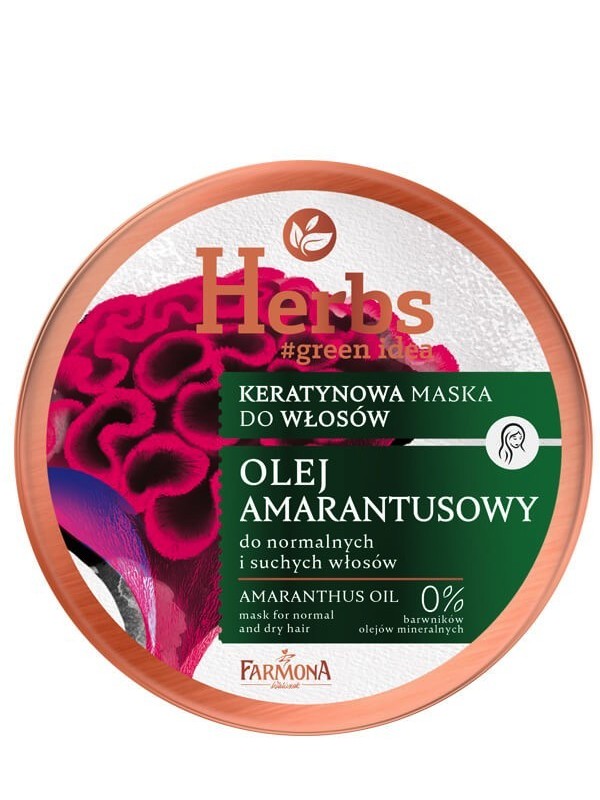 Farmona Herbs Keratynowa Maska do włosów Olej Amarantusowy do normalnych i suchych włosów 250 ml