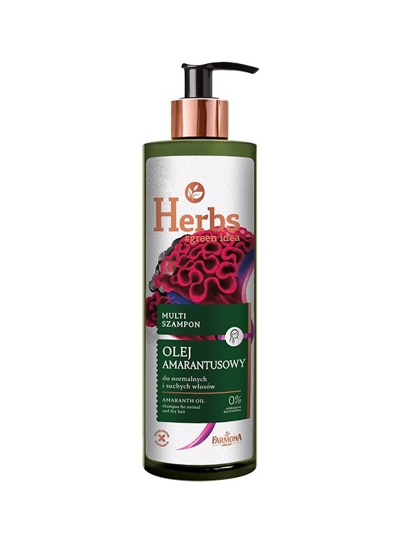 Farmona Herbs Multi Szampon Olej Amarantusowy do normalnych i suchych włosów 400 ml