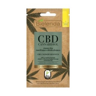 Bielenda CBD Cannabidiol Maseczka nawilżająco-detoksykująca z CBD z konopi siewnych cera mieszana / tłusta 8 g