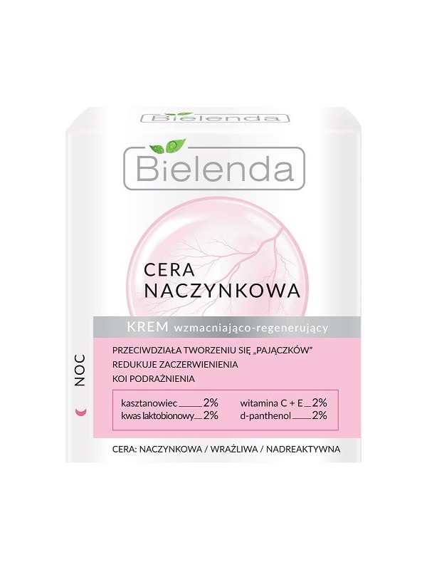 Bielenda Cera Naczynkowa Krem do twarzy na noc wzmacniająco-regenerujący 50 ml