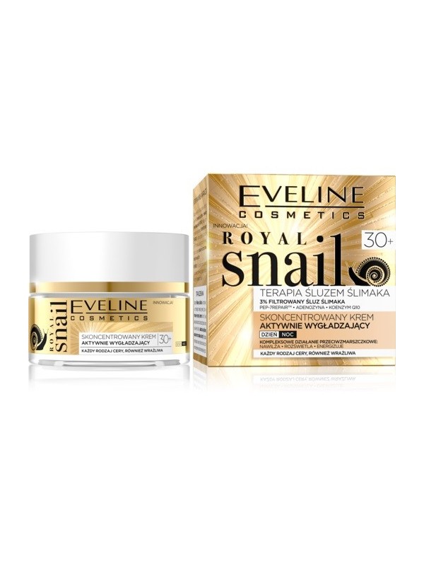 Eveline Royal Snail Skoncentrowany Krem do twarzy 30+ aktywnie wygładzający 50 ml