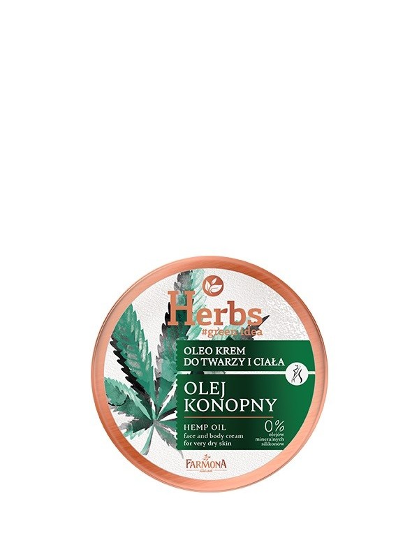 Farmona Herbs Oleo krem do twarzy i ciała Olej Konopny do skóry bardzo suchej 100 ml