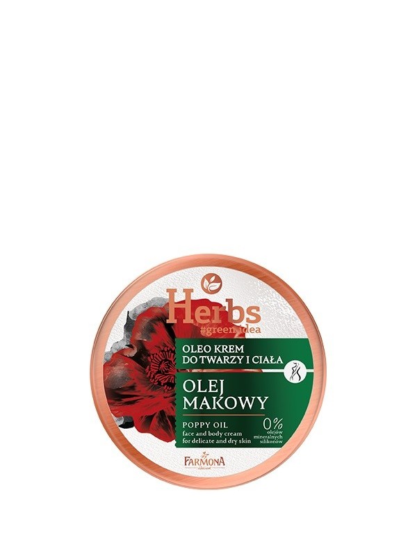 Farmona Herbs Oleo krem do twarzy i ciała Olej Makowy do skóry delikatnej i suchej 100 ml