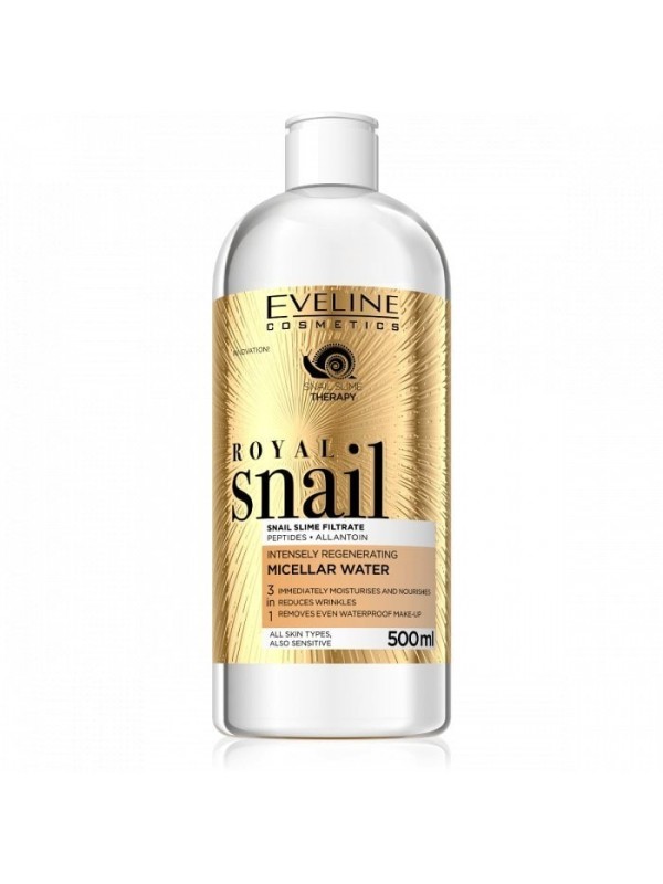 Eveline Royal Snail Płyn micelarny 3 w1 Intensywnie regenerujący 500 ml