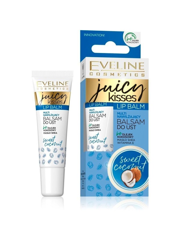 Eveline Juicy Kisses Balsam do ust nawilżający Kokos 12 ml