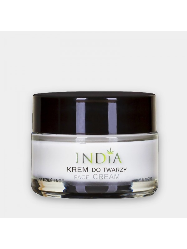 India Krem do twarzy do każdego typu cery z olejem z konopi 50 ml