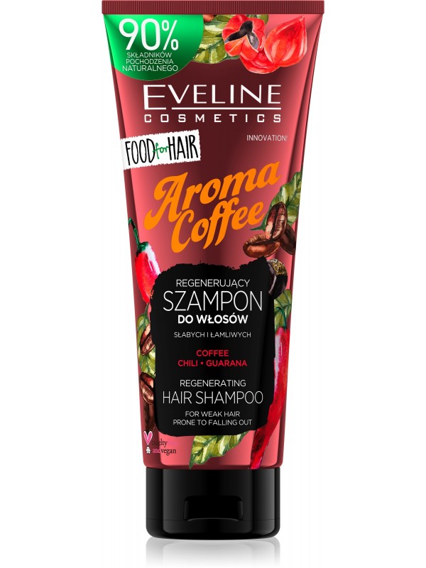 Eveline Food for hair AROMA COFFEE Regenerujący Szampon włosów 250 ml