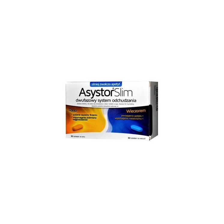 Asystor Slim dwufazowy system odchudzania 60 tabletek