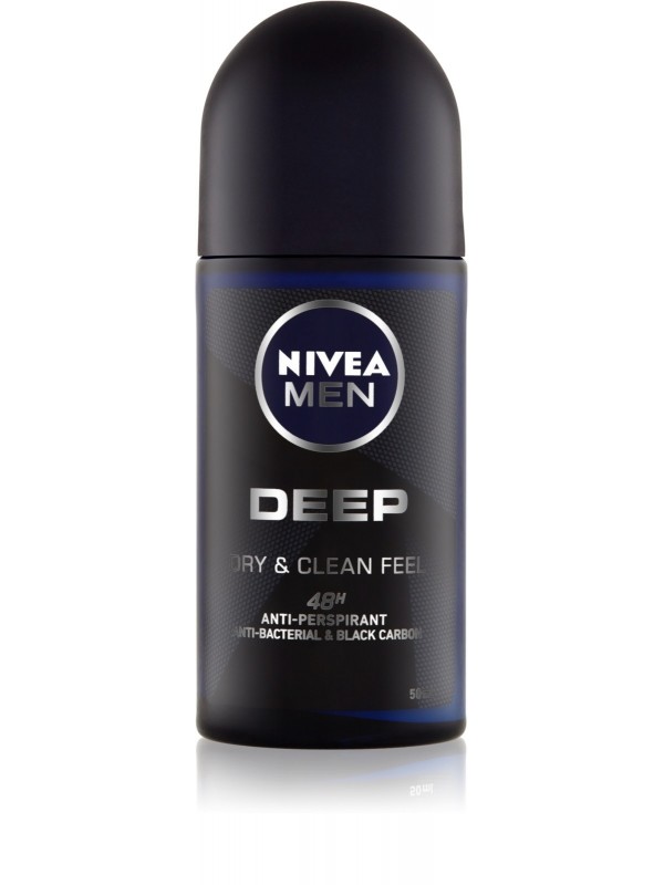 Nivea Roll-on Deep Black Carbon Men 50 ml