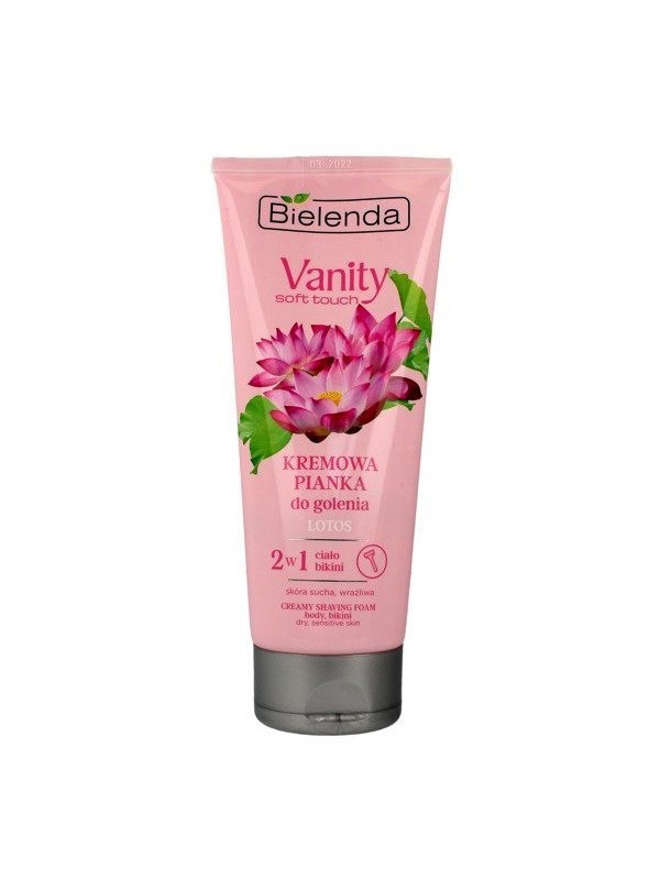 Bielenda Vanity Soft Touch Kremowa pianka do golenia ciała i bikini z Lotosem 175 g