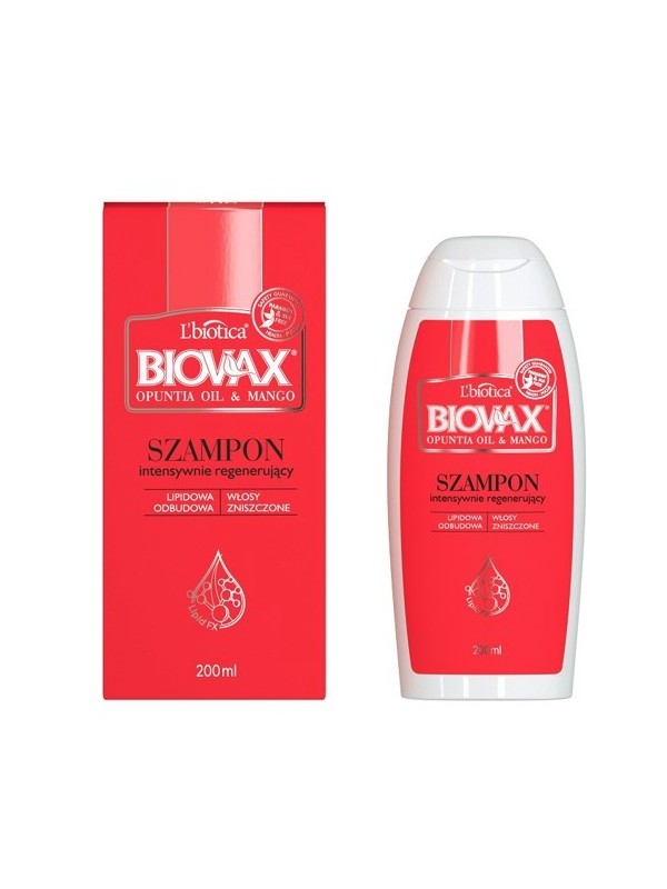 L'biotica BIOVAX Szampon do każdego rodzaju włosów z olejem Opuncji i Mango 200 ml