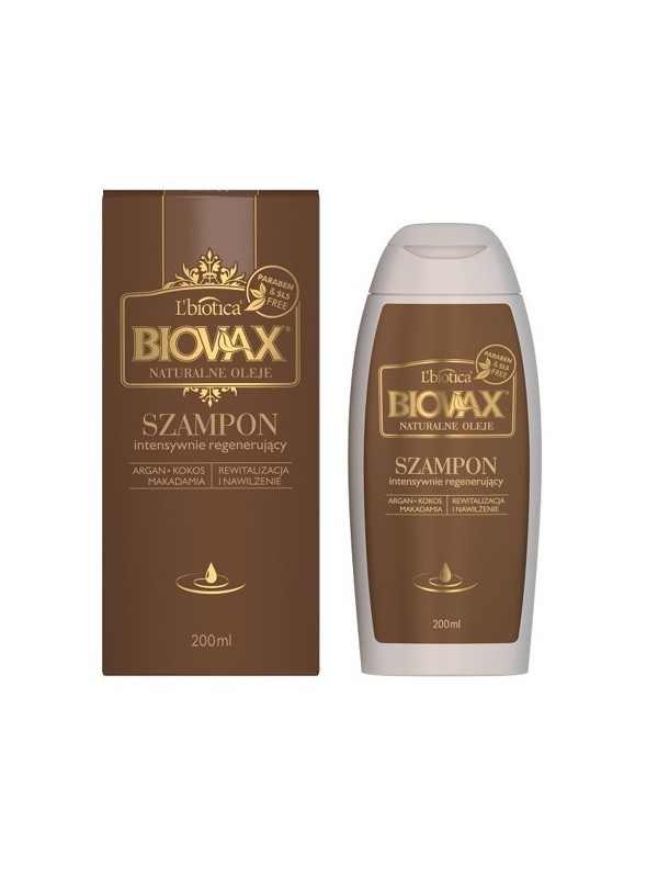 L'biotica BIOVAX Szampon do każdego rodzaju włosów Argan Macadamia Kokos 200 ml