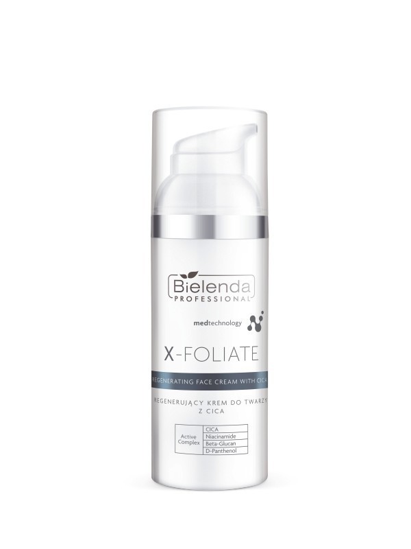 Bielenda Professional X-FOLIATE Krem do twarzy regenerujący z kwasami z CICA 50 ml