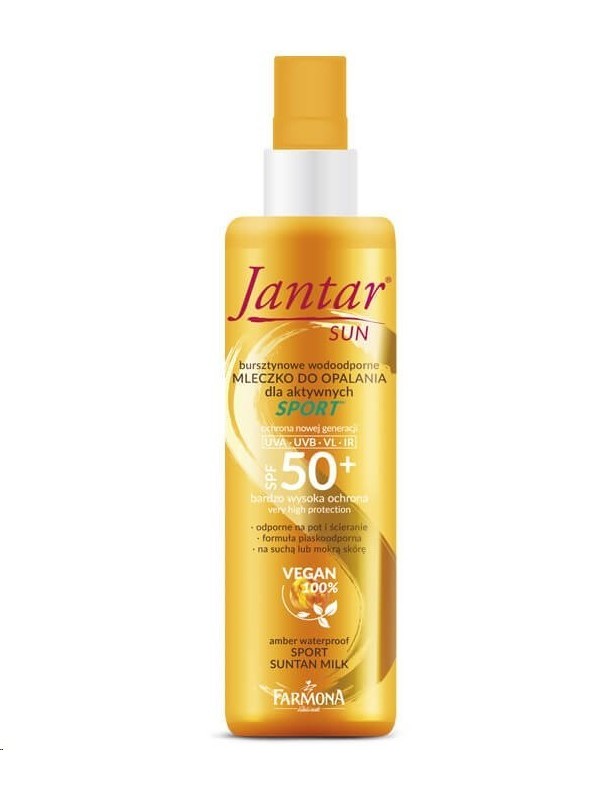 Farmona Jantar Sun Bursztynowe wodoodporne Mleczko do opalania dla aktywnych SPORT SPF50 200 ml