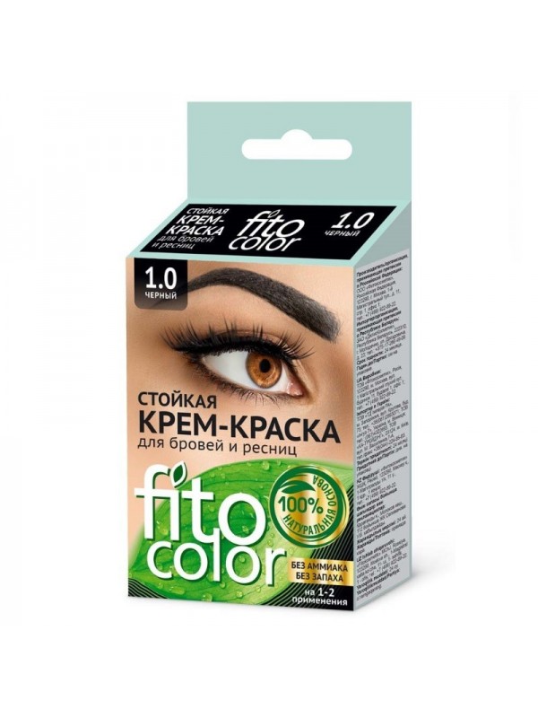 Fitocolor Farba do brwi i rzęs Czarny 2x2 ml