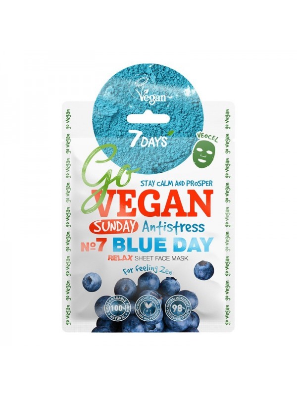 7 days Go Vegan Maseczka do twarzy w płachcie Niedziela 25 g