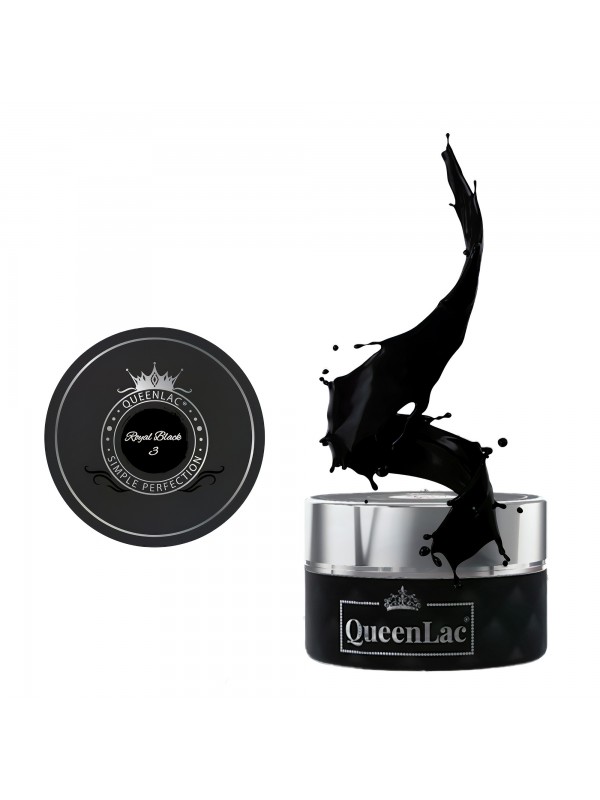 QueenLac Lakier UV do paznokci /03/ Royal Black 5 ml