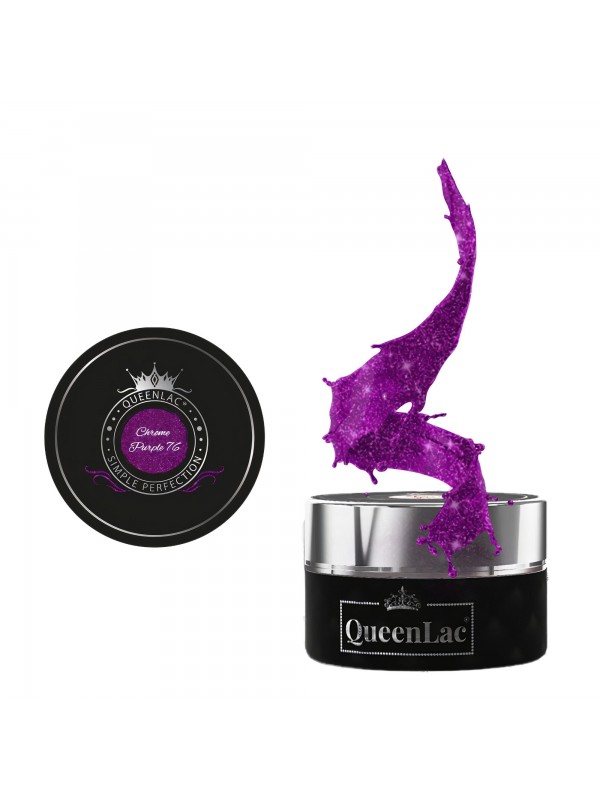 QueenLac Lakier UV do paznokci /76/ Chrome Purple 5 ml