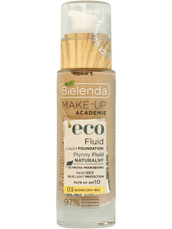 Bielenda MAKE-UP ACADEMIE ECO płynny Fluid Naturalny /03/ słoneczny beż 30 g