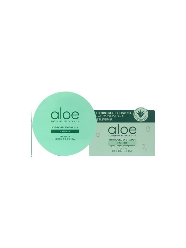 Holika Holika Aloe 80% Soothing Essence - Hydrożelowe Plasterki pod oczy nawilżające 60 x 1,4 g