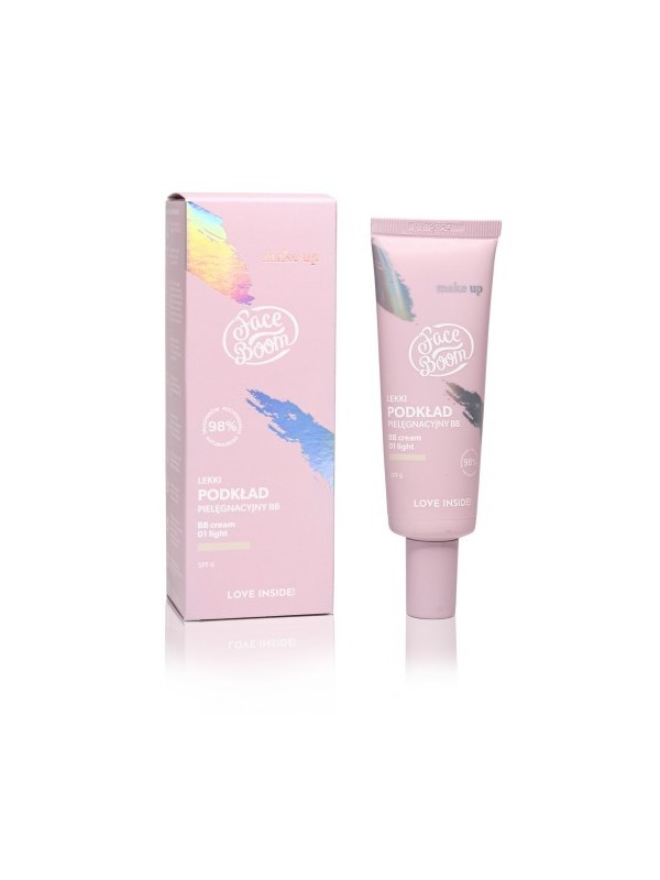 FaceBoom Make Up Lekki Podkład pielęgnacyjny BB /01/ Light SPF6 30 g