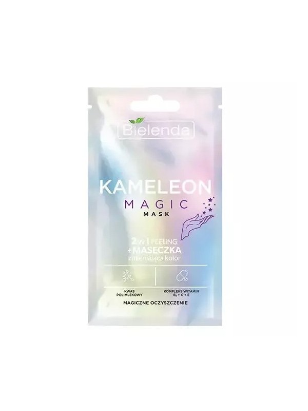 Bielenda KAMELEON MAGIC Maseczka + Peeling do twarzy 2w1 - zmieniająca kolor 8 g