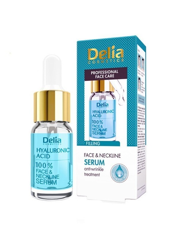 Delia Hialuronowe Serum do twarzy, szyi i dekoltu wypełniające 10 ml