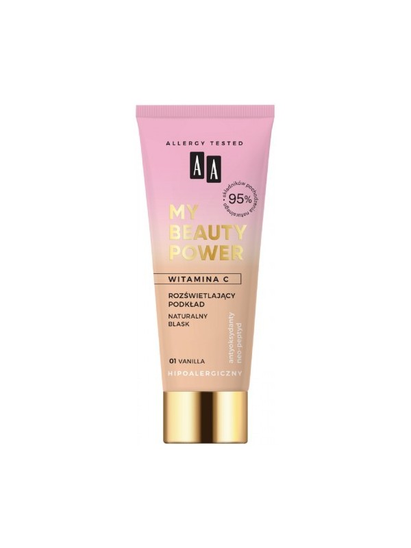 AA MY BEAUTY POWER rozświetlający Podkład naturalny blask /03/ Beige 30 ml