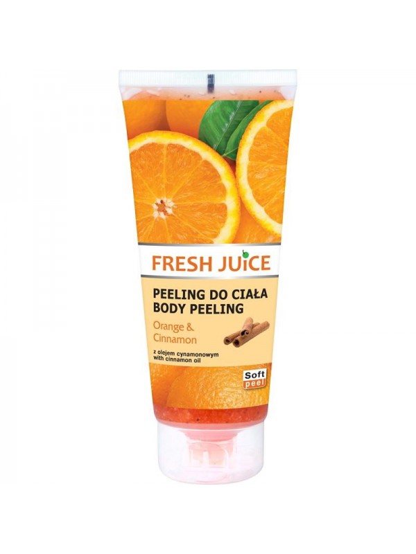 Fresh Juice kremowy Żel peelingujący z ekstraktem z Pomarańczy i Cynamonu 200 ml