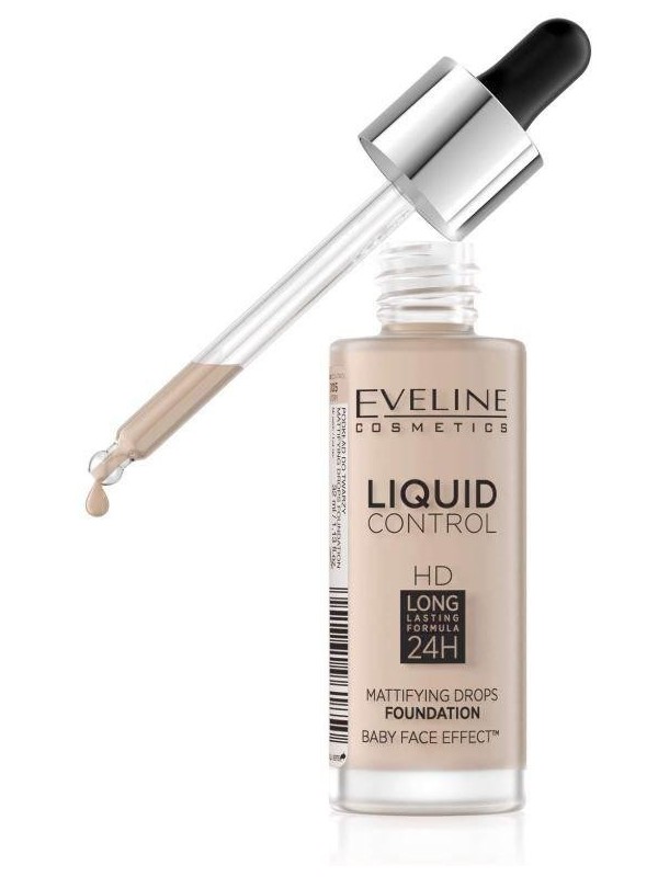 Eveline Liquid Control Podkład w Droperze /016/ Vanilla Beige 32 ml