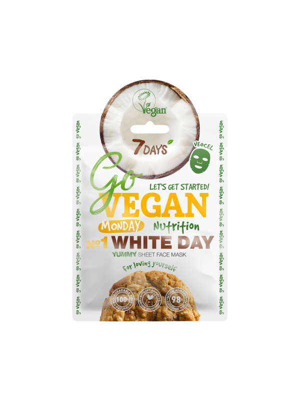 7 days Go Vegan Maseczka do twarzy w płachcie Poniedziałek 25 g