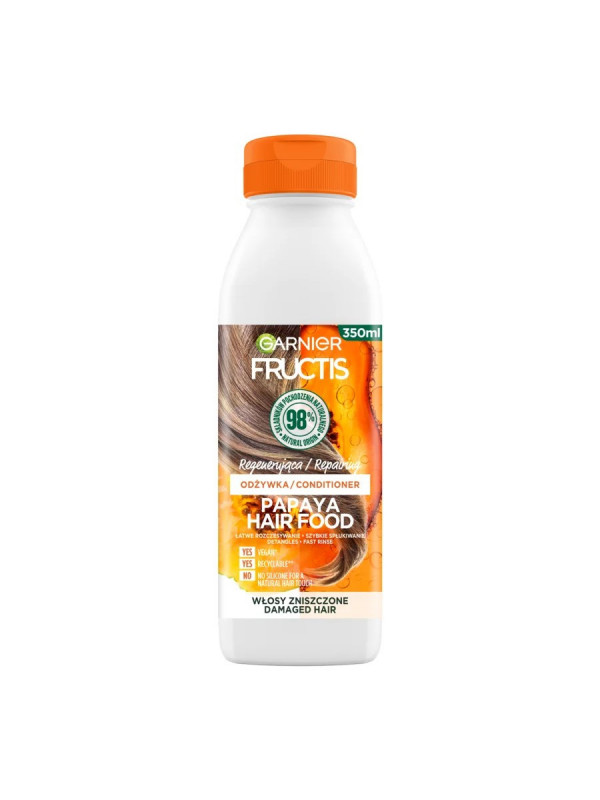 Garnier Fructis Papaya Hair Food regenerująca Odżywka do włosów zniszczonych 350 ml