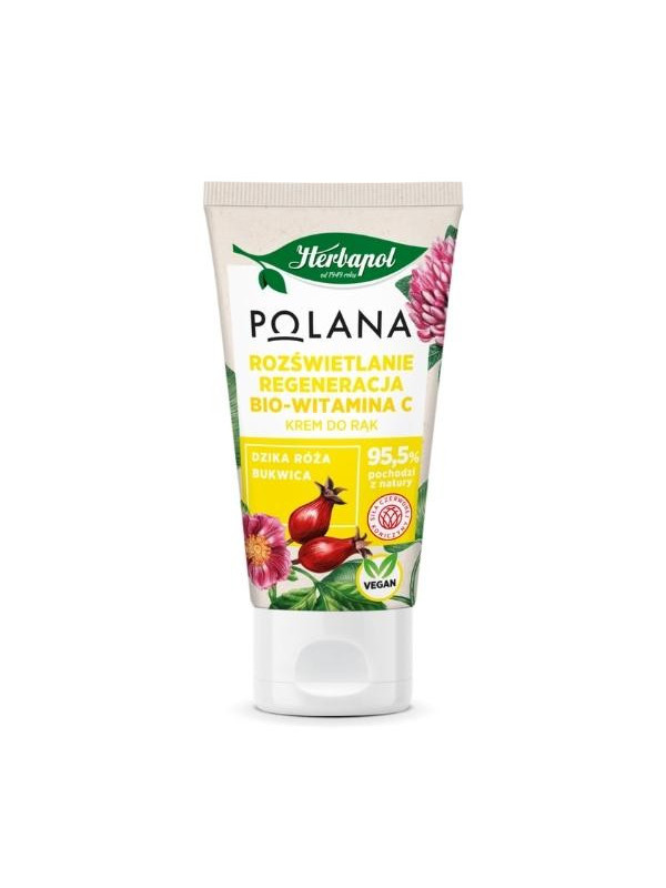 Herbapol Polana Rozświetlanie, Regeneracja, Bio Witamina C Krem do rąk 50 ml