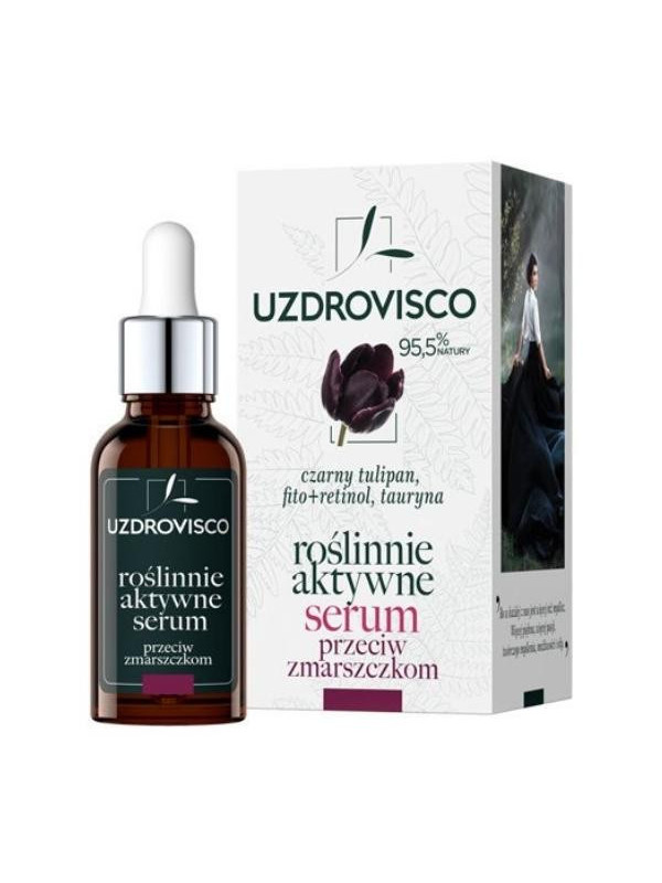 Uzdrovisco roślinne aktywne Serum przeciw zmarszczkom Czarny Tulipan 30 ml