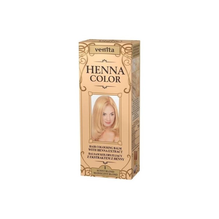 Venita Henna Color Balsam koloryzujący z ekstraktem z henny /1/ Słoneczny Blond 75 ml