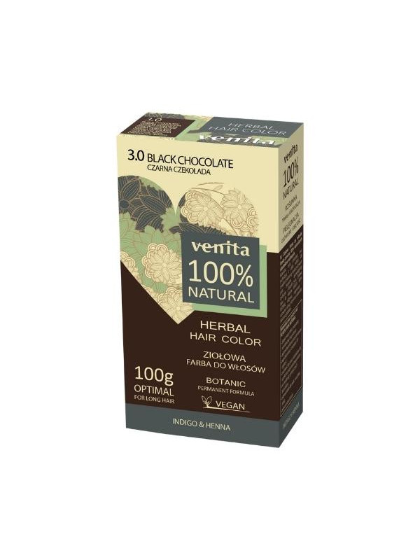 Venita Herbal Hair Color ziołowa Farba do włosów /3.0/ Czarna Czekolada 100 g