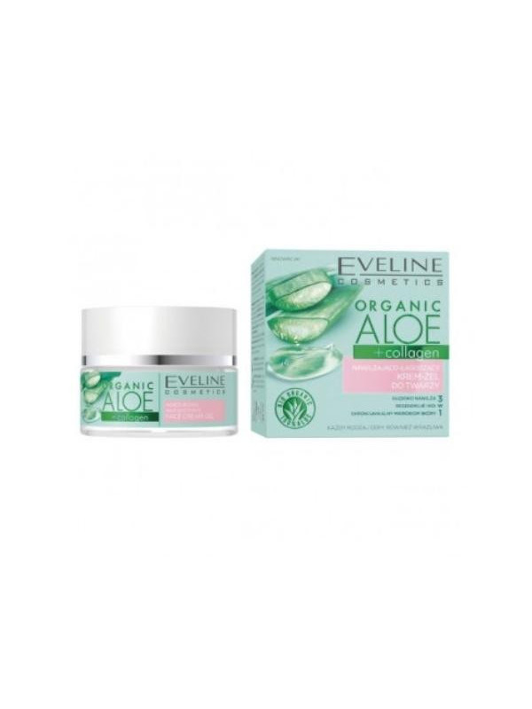 Eveline Organic Aloe nawilżająco-łagodzący Krem-żel do twarzy 50 ml