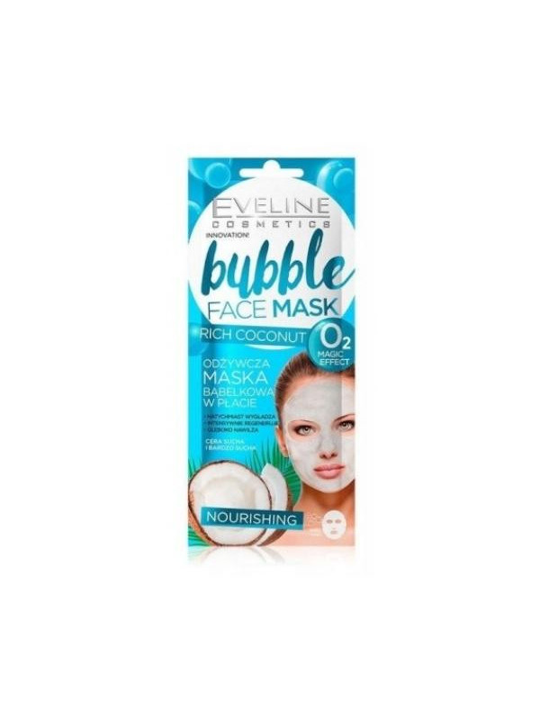 Eveline Bubble odżywcza Maska w płachcie Kokos 7 ml